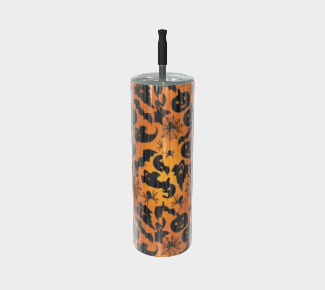 Pumpkins and bats tumbler