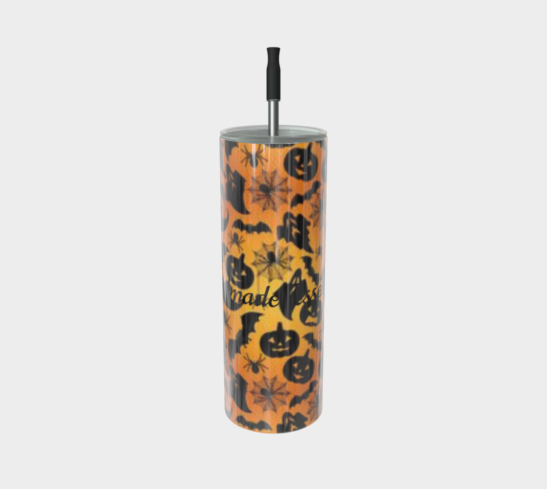 Pumpkins and bats tumbler