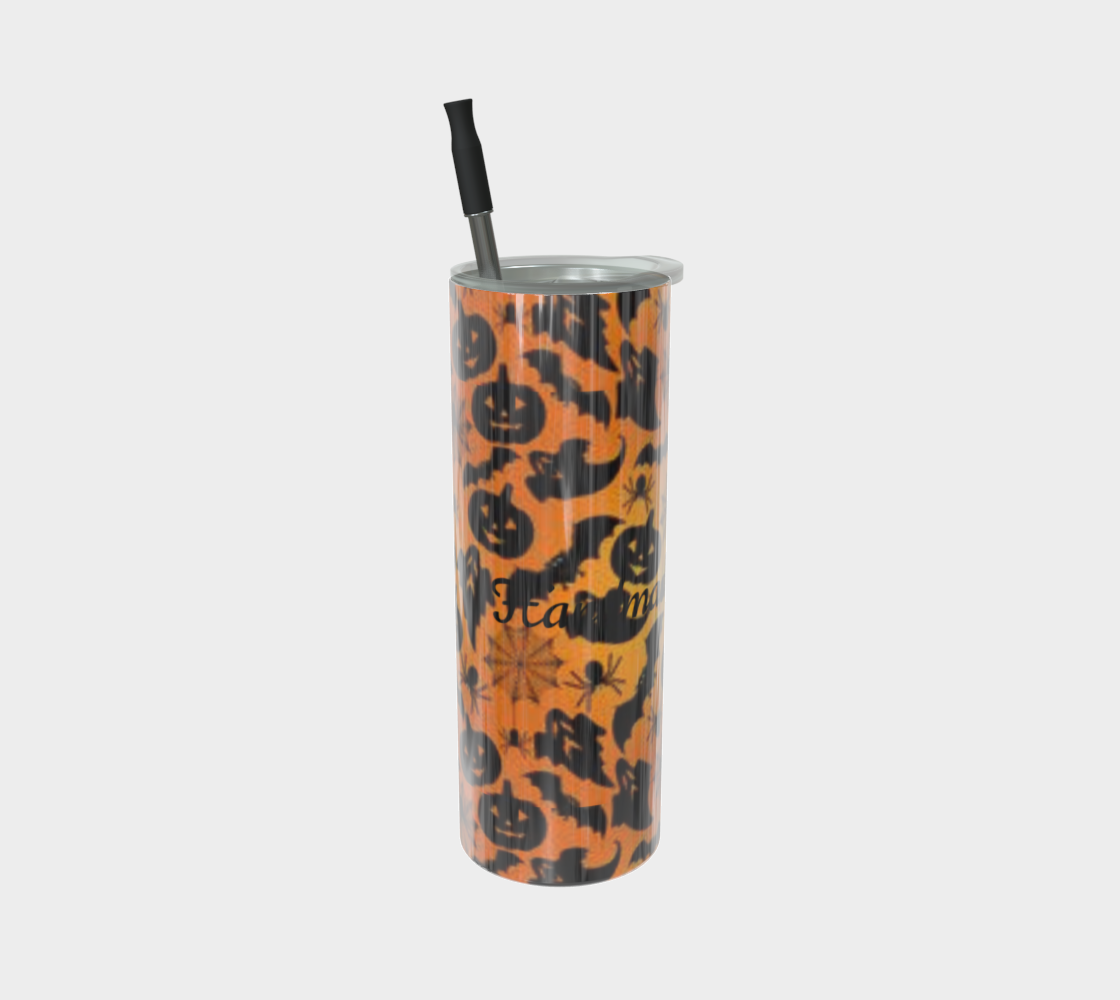 Pumpkins and bats tumbler